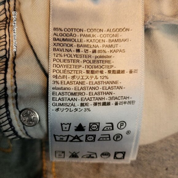 Levi's Jeans 28 Super Skinny 310 Shaping Mid Rise Raw Hem Dark Wash Western - Picture 5 of 13